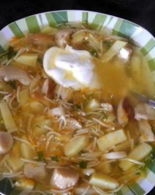 Лапша с белыми грибами
