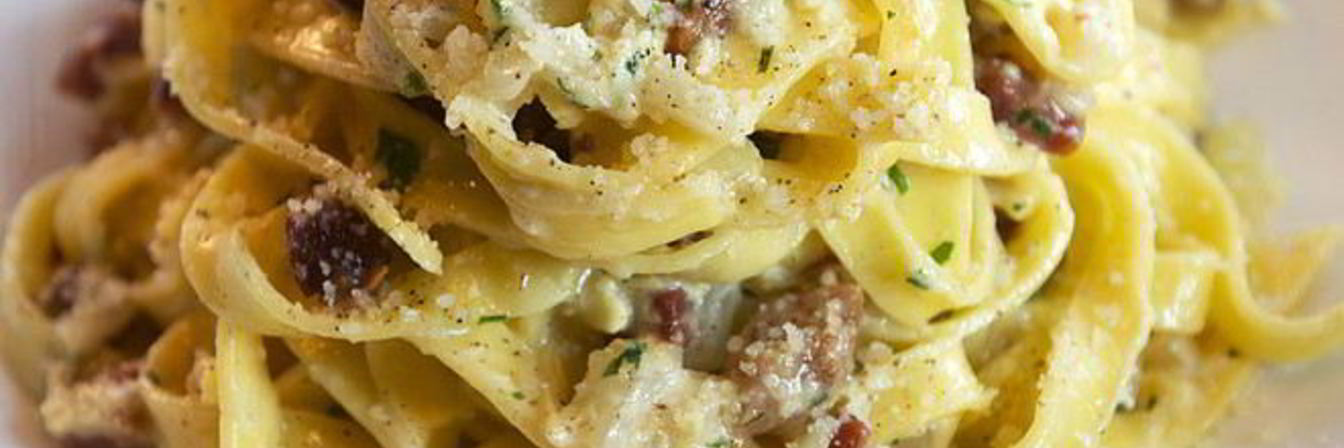 Лапша с грибами в сливочном соусе