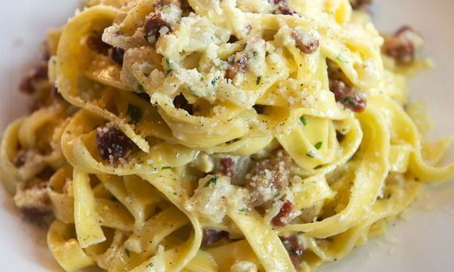 Рецепт лапши с грибами в сливочном соусе