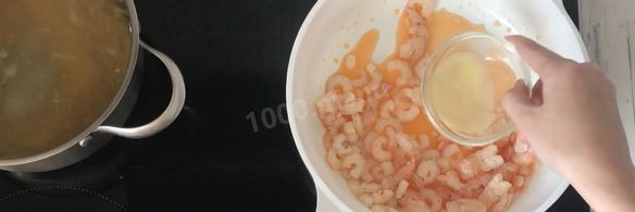 лапша с креветками