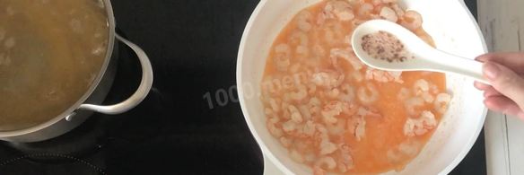 лапша с креветками