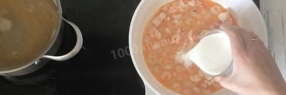 лапша с креветками