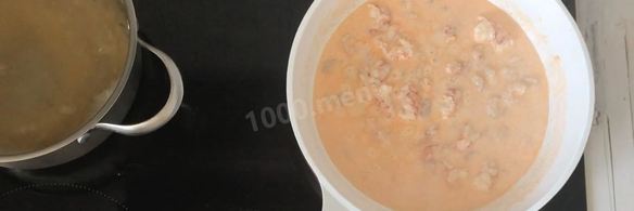 лапша с креветками