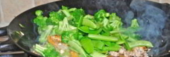 лапша с овощами в воке