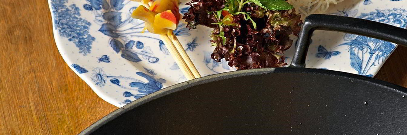 Лапша с тигровыми креветками