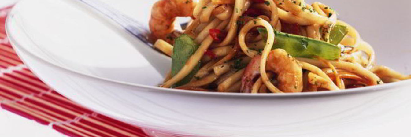 Лапша удон с соусом терияки