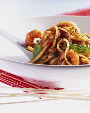 Лапша удон с соусом терияки