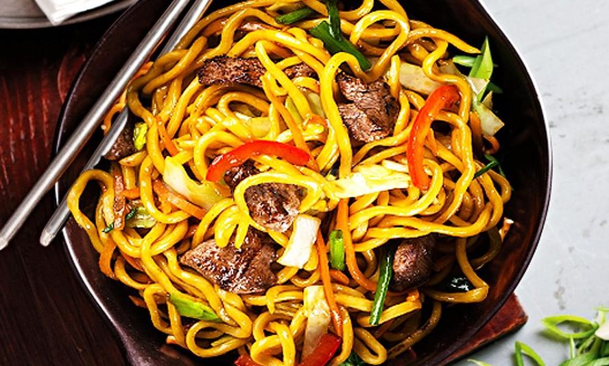 Рецепт лапши вок со свининой и овощами