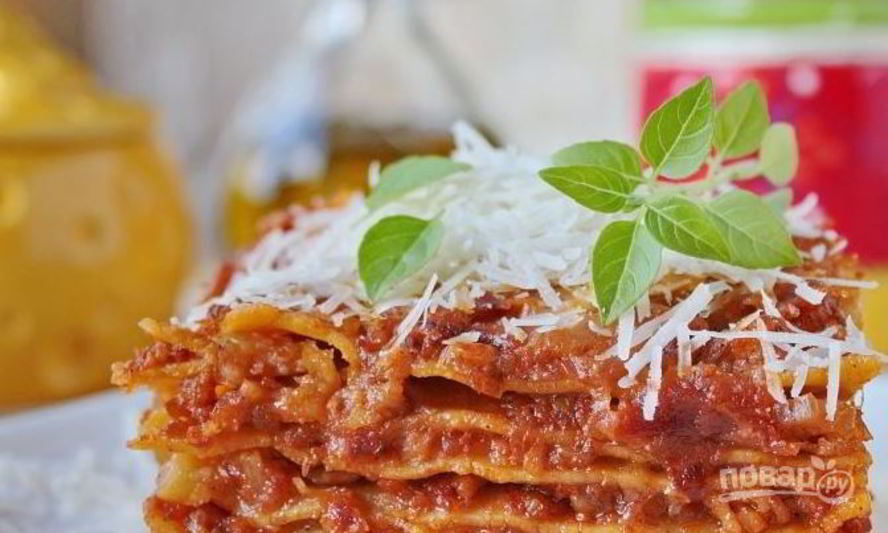 Рецепт домашней лазанья с фаршем
