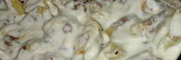 лазанья из лумакони с мясным соусом по-мексикански