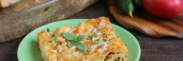 лазанья с куриным фаршем