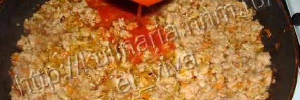 лазанья с курицей и грибами