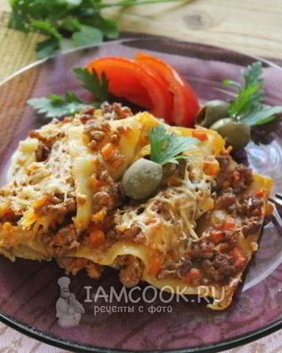Мясная лазанья