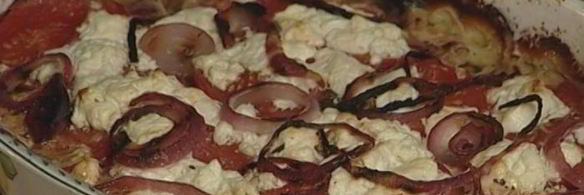 овощная лазанья с козьим сыром