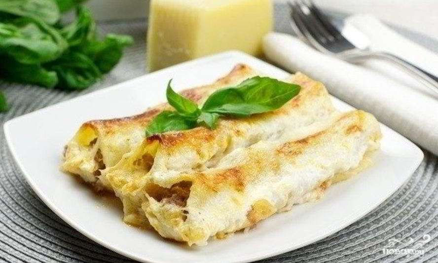 Рецепт каннеллонь с фаршем