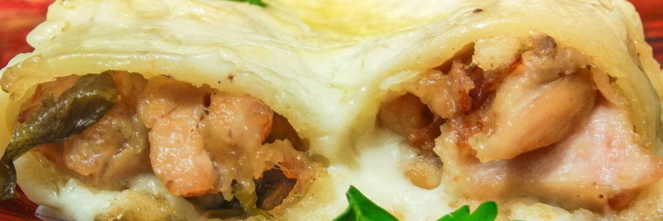 Каннеллони с курицей и грибами