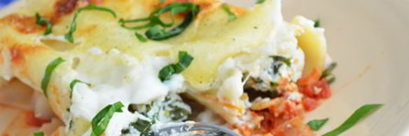 каннеллони с рикоттой и черемшой