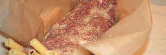 макароны по-флотски рулетом