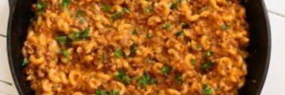 макароны с фаршем и сыром в соусе