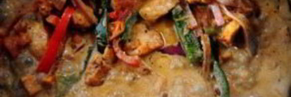 макароны с курицей и овощами