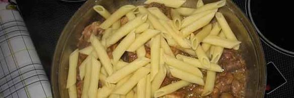 макароны с курицей