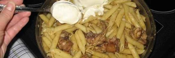 макароны с курицей
