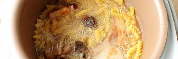 макароны с мясом в мультиварке