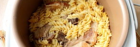 макароны с мясом в мультиварке