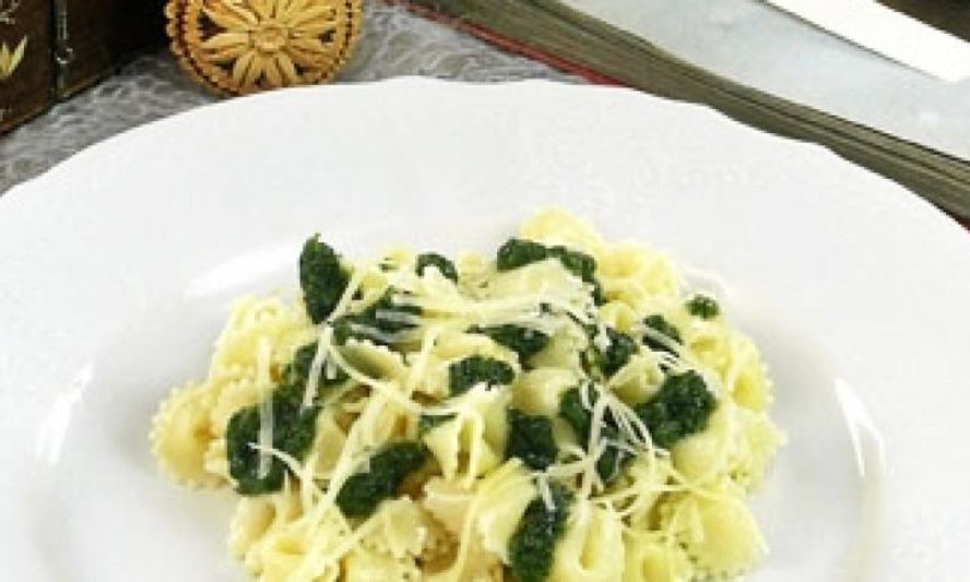 Рецепт макарон с соусом из трав