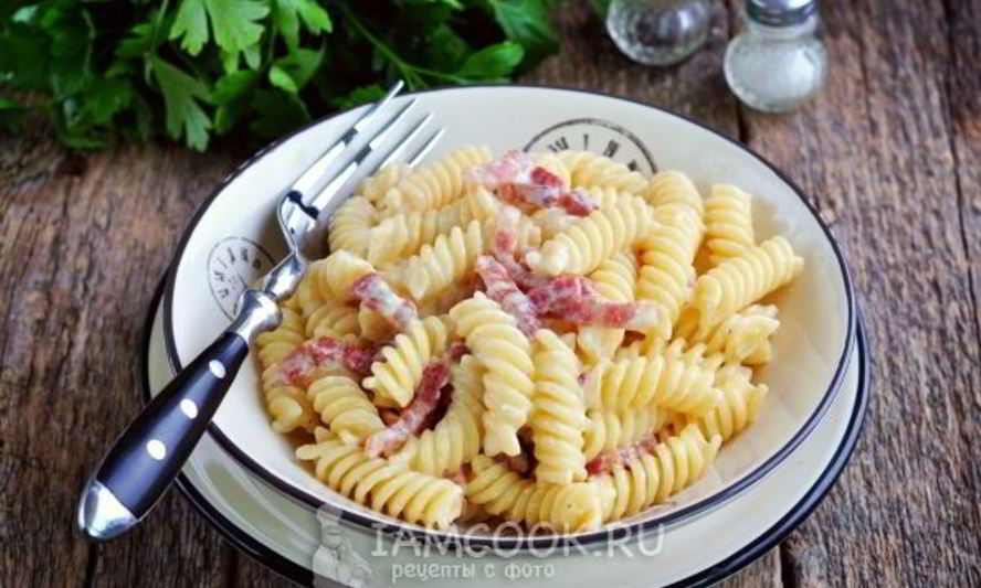 Рецепт макарон с соусом карбонара