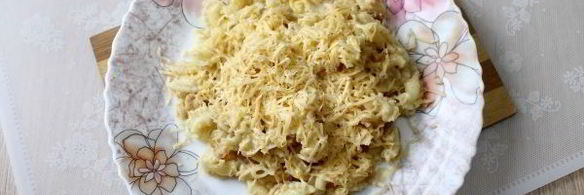 макароны с сыром и хрустящей крошкой