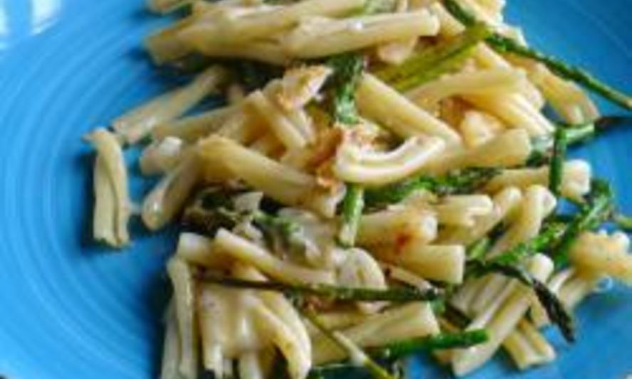 Рецепт макарон со спаржей и сыром
