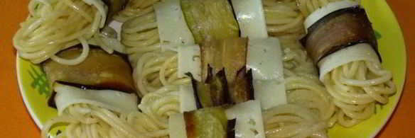 моточки-гриль из спагетти