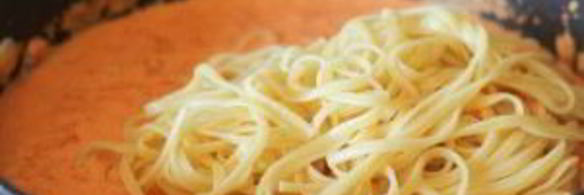 паста альфредо с запеченным перцем