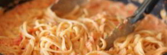 паста альфредо с запеченным перцем