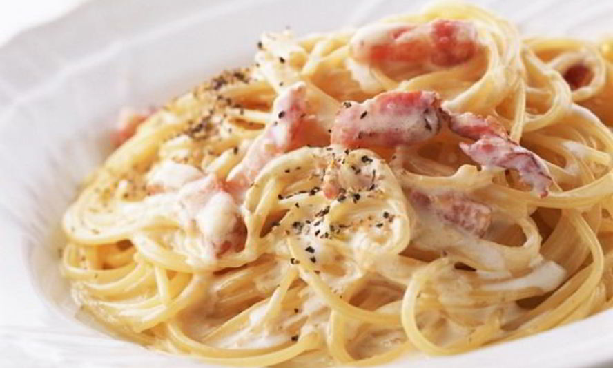 Рецепт пасты карбонара с беконом в сливках