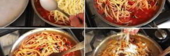 паста с анчоусами и оливками