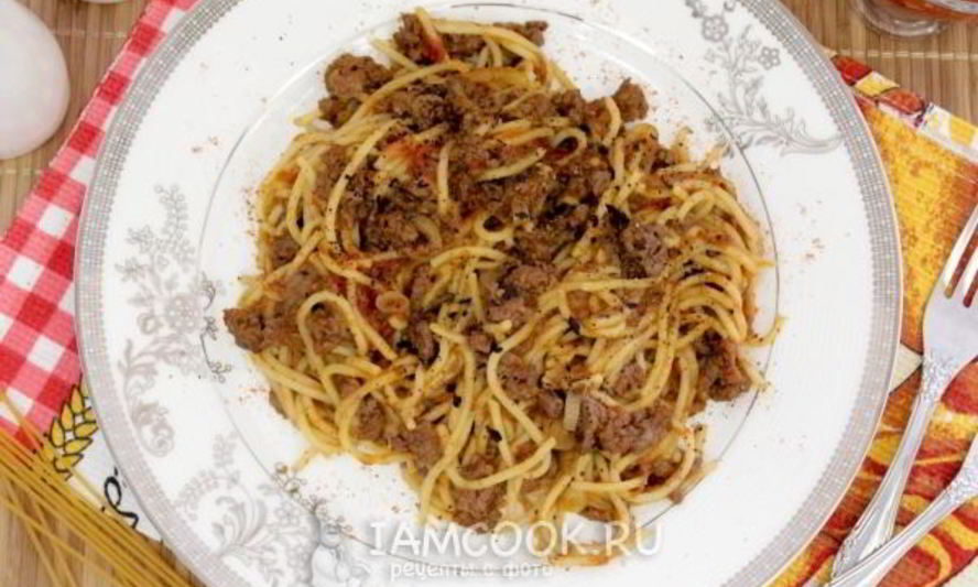Рецепт пасты с фаршем