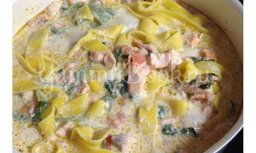 Рецепт пасты с лососем