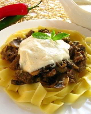 Паста с телятиной