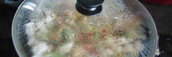 паста в сливочном соусе с овощами