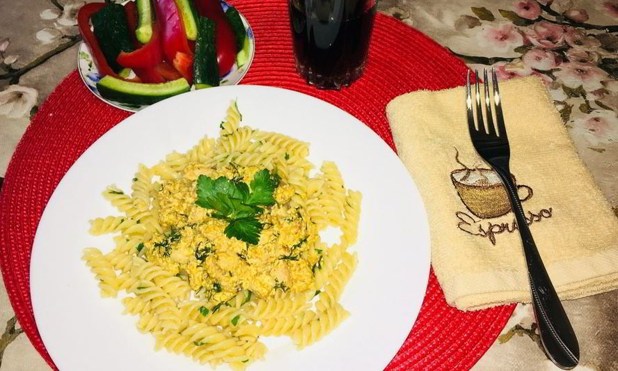 Рецепт сливочной пасты с куриной грудкой