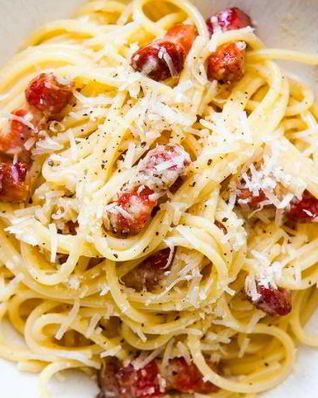 Спагетти Карбонара с беконом