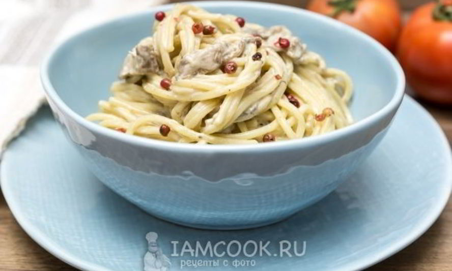 Рецепт спагетти с белыми грибами