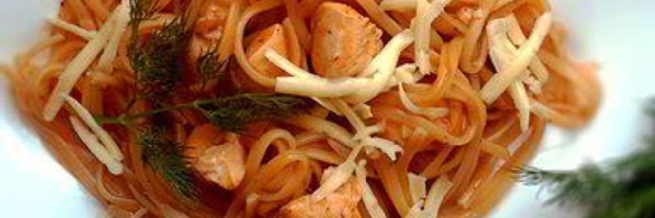 Спагетти с курицей