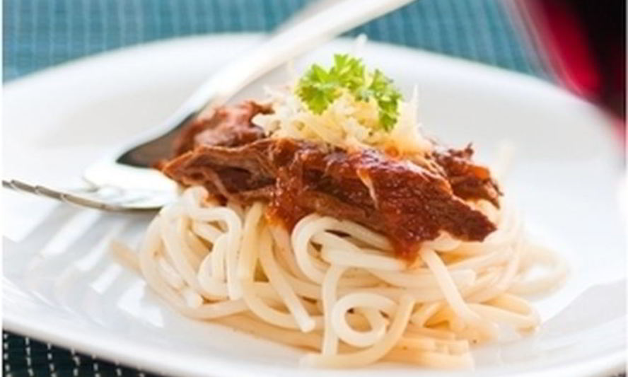 Рецепт спагетти с овощами и говядиной