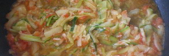 спагетти с овощами