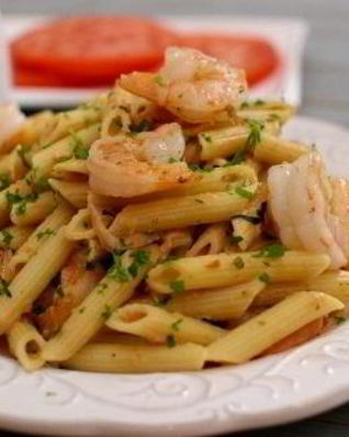 Томатная паста с креветками