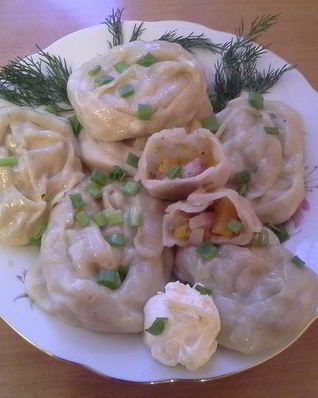 Манты с тыквой