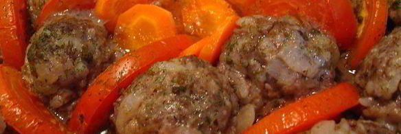 биточки запеченные с овощами